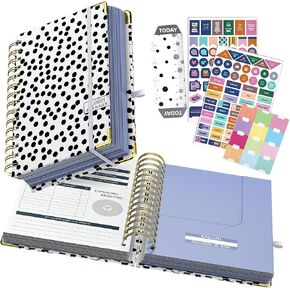 Ospelelf Budget Planner - Budget Book with Bill Organizer and Expense Tracker, 12 Month undated Budget Planner/Account Book to Take Control of Your Money, Start Anytime(Pink Marble)
