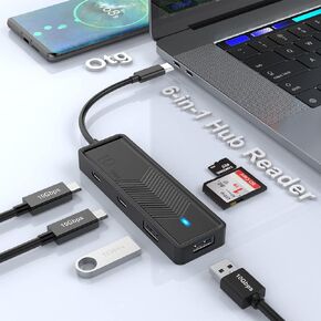 Opluz USB C Hub 5-in-1 USB C to 4K@60HZ Hdmi Multiport Adapter, 5Gbps 100W PD USB C Dock USB3.0 Dongle Docking Station Aluminum USB C Dock Hub for MacBook Dell Hp Lenovo - Computer peripherals