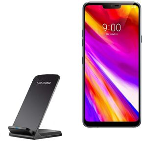 BoxWave Charger Compatible with LG G7 ThinQ - Wireless QuickCharge Stand (10W), No Cord; no Problem! Charge Your Phone with Ease! for LG G7 ThinQ - Jet Black
