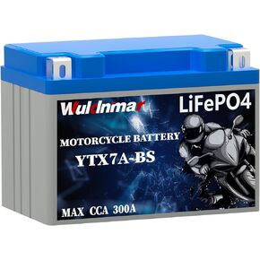 Lithium Motorcycle Battery, ATV Battery 12V, YTX20L-BS, LifePO4 12V 7Ah 700A CCA, Lithium Powersport Battery, Sportster Battery, Harley Battery for ATV, UTV, 4 Wheeler, Dirt Bike,Quad Battery