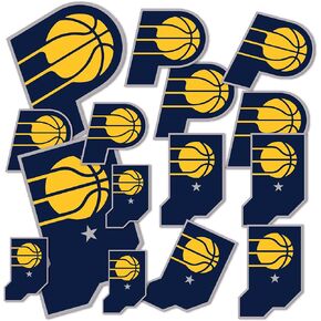 ملصق من الفينيل لصبار الصحراء إنديانا بيسرز NBA مرخص رسميًا ملصق من الفينيل لزجاجة مياه للكمبيوتر المحمول ودفتر قصاصات السيارة (النوع 1-1)