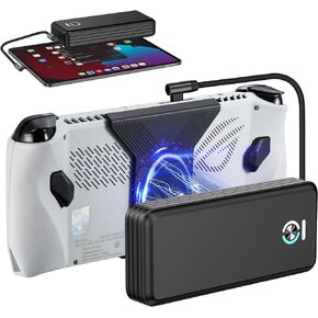20000mAh Magnetic Power Bank for ROG Ally, 65W Fast Charging Portable Battery Bank, External Battery Pack with Detechable Magnetic Back & Dual USB Cable, Support 30W Turbo Operating Mode.