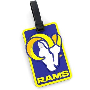 aminco NFL Los Angeles Rams Soft Bag Tag, Blue, 7.5