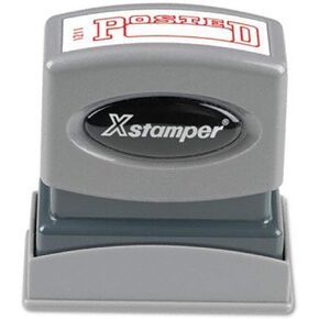 SHACHIHATA INC Posted-Inch Ink Stamp, 1/2 x 1-5/8 Inches, Red Ink (XST1211)