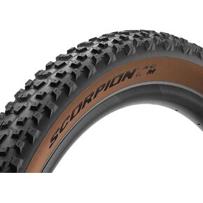 Pirelli Scorpion XC M Mountain Bike Tire, Mixed Terrains, Tubeless Ready Clincher TLR, (1) Tire, Enhanced ProWall or Lightweight LITE MTB Casing/Black or Tan Sidewall or Yellow Label / 29" Sizes