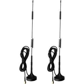 (2Pack) 4G LTE Antenna 12Dbi 700MHz/2700MHz Cellular Antenna Magnet Mount with SMA Male Connector GPRS GSM 2.4G WCDMA 3G External Antenna