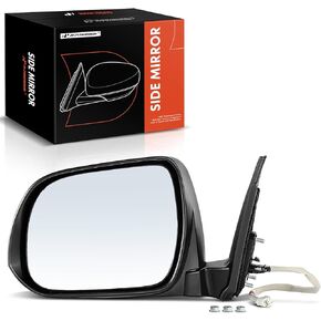 A-Premium Driver Side Power Door Mirror Compatible with Toyota Highlander 2008-2013 - Non-Heated Manual Folding Black Outside Rear View Mirror - Replace# 8794048290, 879400E061