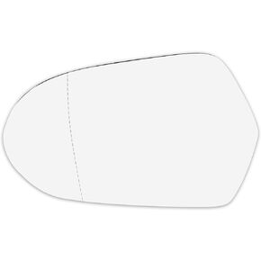 X AUTOHAUX Car Rearview Mirror Glass Replacement with Backing Plate Heated Left Side Driver Side for Audi A6 Quattro S6