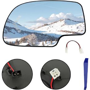 Left Driver Side Mirror Replacement For 03-07 Chevy Silverado,Cadillac,Gmc Sierra,Yukon 2003 2004 2005 2006 2007 With Heated,Rear Holder &Led Turn Signal,Truck Mirrors