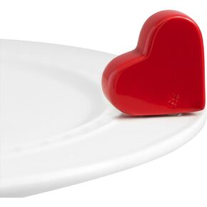 nora fleming Be Mine (Red Heart) A23 - Hand-Painted Ceramic Valentine's Day Décor - Spring Minis for the Home and Office