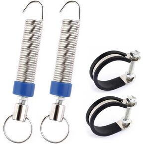 2PCS Car Lift Spring for Trunk with 2 Clamps,Adjustable Automotive Replacement Shock Lift Supports,Automatic Open Car Trunk Tail Boot Lid Lifting Spring Device for Cars Without Hydraulic Lever