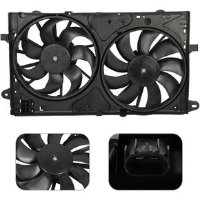 SCITOO 622850 Electric Radiator Condenser Engine Dual Cooling Fan Fit for 2014-2017 for Buick for Regal 2014-2017 for Chevrolet for Impala 2013-2016 for Chevrolet for Malibu