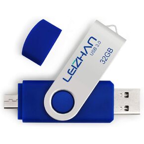 محرك فلاش Leizhan 64 جيجابايت Micro USB 3.0 OTG Memory Stick لهواتف Android والأجهزة الدقيقة وأجهزة الكمبيوتر، محرك أقراص Micro-USB 3.0، أرجواني