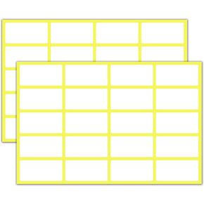 500 Pack, 1.5" x 0.75" - Blank White Labels Stickers to Write On, Stick On Adhesive Sticky Labels