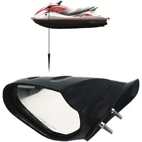 مرايا WaveRunner VX متوافقة مع Yamaha 2010-2014 VX (ديلوكس، سبورت، كروزر) VXR VXS/ 2015-2016 V1 مرآة اليد اليسرى كروزر ديلوكس سبورت (أسود، F2N-U596B-00-00)