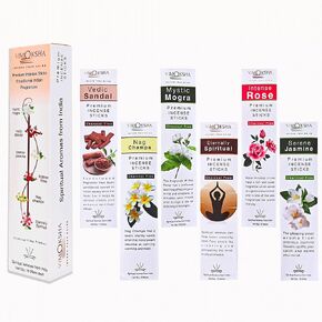 Vimoksha Incense-Sticks-Exotic-World-Aroma-6 Unique-Scents-100%-Natural-Handmade-(90 Sticks (108GM))-Organic-Chemicals-Free for-Relaxation-Positivity-Yoga-Meditation