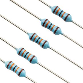 Musiclily Pro Metal Film Precision Resistor 100Kohm 1% 250mW for Electric Guitar Bass Wiring Mods (Set of 50)