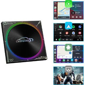 CPK680 PRO Car Wireless CarPlay Android Auto Adapter Mirroring Magic AI Box, Android 13.0 OS, 8GB+128GB, Support YouTube Netflix Hulu Disney+, for 2016-2024 Cars with Factory Wired CarPlay in Kuwait