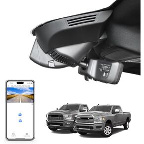 4K Dash Cam Custom fit for 4th Gen Dodge RAM 1500/2500/3500 2013 2014 2015 2016 2017 2018,(Model A),Check Model Carefully, UHD 2160P Video, App & WiFi, 128GB Card