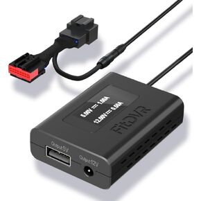 Dash Cam Power Adapter (16-Pin) for Ford F150 250 350 Mustang, Bronco, LED Display USB Power Source,Connects to Rearview Mirror, Fuse Protection, Easy to Install, 5V 12V Output, D3-013