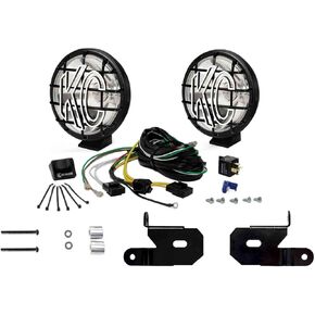 KC HiLiTES 97114 Jeep JL A-Pillar Mount مع 6 بوصات Apollo Pro Light Kit-Spread Beam"