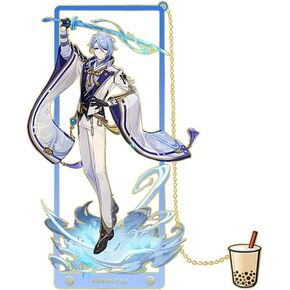 Genshin Impact Metal Bookmark Anime Figure Bookmark Great Gift for Game Fans, Reader, Friends or Teachers (Navia)