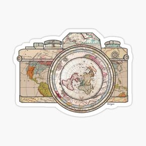 Camera Sticker Travel Photography Vlogger Adventure Stickers, 4 inches - Laptop, Yeti, Decal, Luggage Stickers