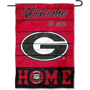 College Flags & Banners Co. Georgia Bulldogs Welcome To Our Home Double Sided Garden Yard Flag