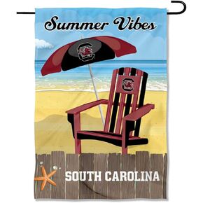 College Flags & Banners Co. South Carolina Gamecocks Summer Season Vibes Double Sided Garden Yard Flag
