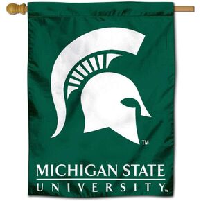 College Flags & Banners Co. Michigan State Spartans House Flag Banner