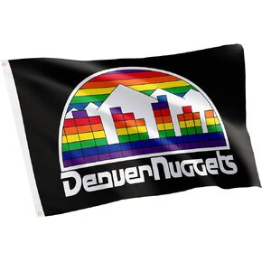 Desert Cactus Denver Nuggets Flag NBA 100% Polyester Indoor Outdoor 3x5 feet National Basketball Association Team Flags (Design J)