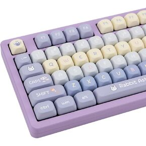 Candy Color PBT Keycaps Set XOA Profile Cute Round Keycaps 138 Keys Custom Dye-Sublimation Keyboard Keycaps for 60% 65% 70% 75% 100% Cherry Gateron MX Switches Mechanical Keyboards in Kuwait