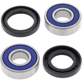 All Balls Racing 25-1218 Front Wheel Bearing Kit Compatible with/Replacement for Suzuki DL 650 A V-Strom ABS 2007-2009, 2011, GPZ 1100 (ZX1100 F) ABS 1996, GPZ 1100 (ZX 1100E) 1995-1997