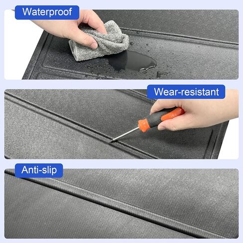 Truck Bed Mats Compatible with 2019-2024 Chevy Silverado 1500 & GMC Sierra 1500 Crew Cab 5.8Ft Short Bed, TPE All-Weather Rubber Truck Bed Liner Pickup Truck Accessories in Saudi Arabia