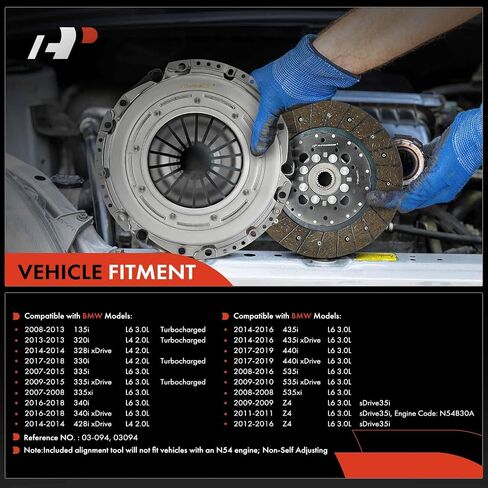 A-Premium Transmission Clutch Kit Compatible with BMW 320i 2013, 330i 2017-2018, 335i, 335xi, 340i, 328i 335i 340i xDrive, 535i, 535i xDrive, 535xi, 435i, 440i, 428i 435i 440i xDrive, 135i, Z4 in Saudi Arabia