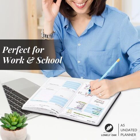 دفتر ملاحظات To Do Planner، مخطط يومي غير مؤرخ للجدول الزمني، مجلة جدول أعمال من جلد البولي يوريثان الناعم لتحسين إدارة الوقت، وتتبع العادات وقائمة الأهداف - ابدأ في أي وقت، 5.8 بوصة × 8.5 بوصة (أسود) in Saudi Arabia