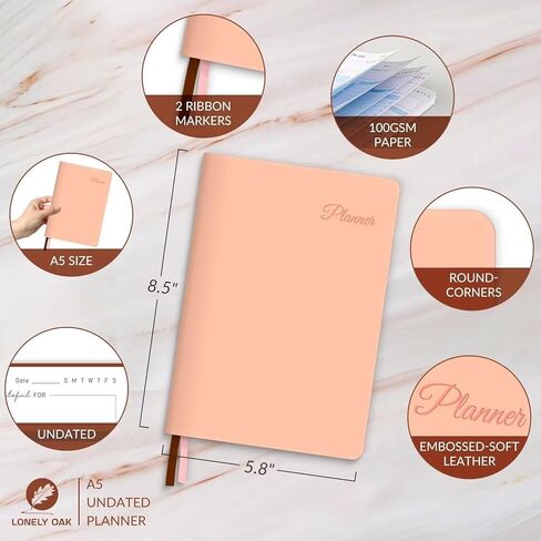 دفتر ملاحظات To Do Planner، مخطط يومي غير مؤرخ للجدول الزمني، مجلة جدول أعمال من جلد البولي يوريثان الناعم لتحسين إدارة الوقت، وتتبع العادات وقائمة الأهداف - ابدأ في أي وقت، 5.8 بوصة × 8.5 بوصة (أسود) in Kuwait