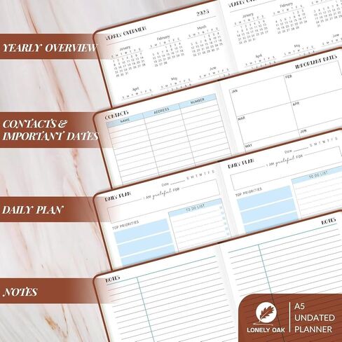 دفتر ملاحظات To Do Planner، مخطط يومي غير مؤرخ للجدول الزمني، مجلة جدول أعمال من جلد البولي يوريثان الناعم لتحسين إدارة الوقت، وتتبع العادات وقائمة الأهداف - ابدأ في أي وقت، 5.8 بوصة × 8.5 بوصة (أسود) in Kuwait