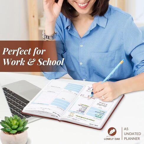 دفتر ملاحظات To Do Planner، مخطط يومي غير مؤرخ للجدول الزمني، مجلة جدول أعمال من جلد البولي يوريثان الناعم لتحسين إدارة الوقت، وتتبع العادات وقائمة الأهداف - ابدأ في أي وقت، 5.8 بوصة × 8.5 بوصة (أسود) in Kuwait