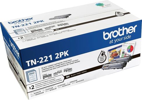 Brother Genuine Standard-Yield Black Toner Cartridge Twin Pack TN221 2PK in Saudi Arabia