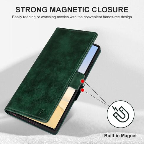 for Samsung Galaxy S22 Ultra Case Leather Wallet with Card Holder[ RFID Blocking] 360 Full Shockproof Protection Magnetic Closure Phone Cover & Wrist Strap for Galaxy S22 Ultra 6.8-Burgundy in Saudi Arabia