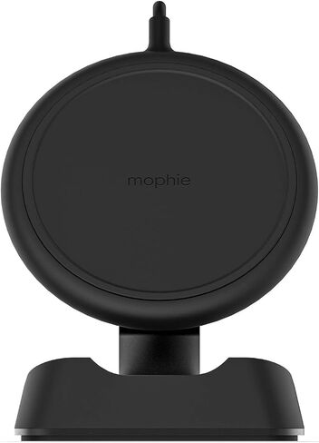 حامل مكتب Mophie Charge Stream مصنوع لهاتف Apple iPhone Xs/X، وiPhone Xs Max، وiPhone XR، وiPhone 8 Plus، وiPhone 8، وSamsung، والأجهزة الأخرى التي تدعم Qi - أسود (409901555) in Kuwait