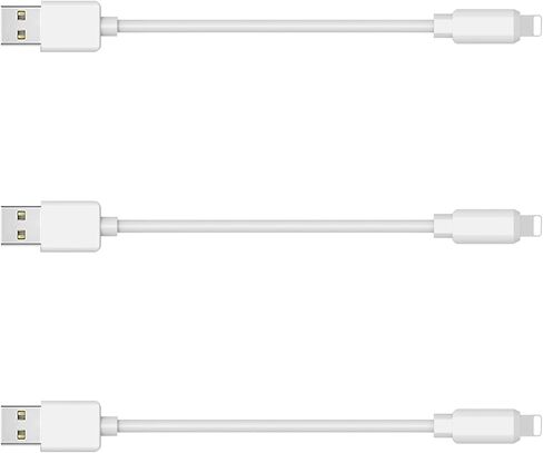 MSTJRY 3 حزم سلك USB C قصير 10 بوصة، محطة شحن كابل USB A إلى USB نوع C 3A، أبيض in Kuwait