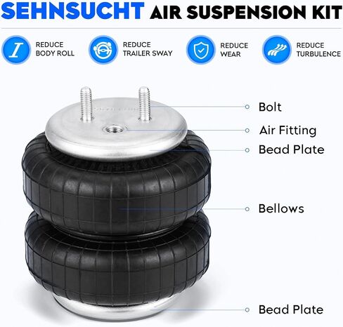 Air Spring Bags Suspension Kit Fit for Ford for F150 F-150 4WD RWD 2015-2023, Offer 5000lb Capacity Rear Air Spring kit Replace for W217602582 in Saudi Arabia