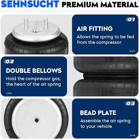 Air Spring Bags Suspension Kit Fit for Ford for F150 F-150 4WD RWD 2015-2023, Offer 5000lb Capacity Rear Air Spring kit Replace for W217602582 in Saudi Arabia