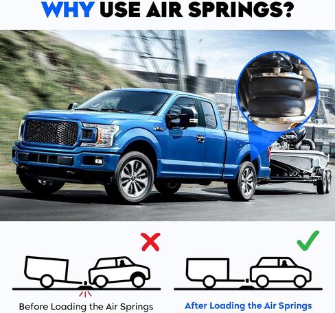 Air Spring Bags Suspension Kit Fit for Ford for F150 F-150 4WD RWD 2015-2023, Offer 5000lb Capacity Rear Air Spring kit Replace for W217602582 in Saudi Arabia