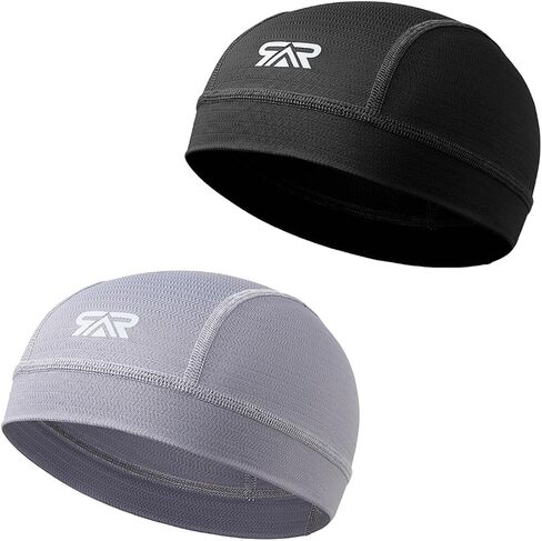2 Pack Skull Cap Moisture Wicking Helmet Liner Men Motorcycle Cycling Sports Breathable Summer Running Beanie Caps in Saudi Arabia