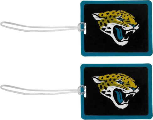 NFL Jacksonville Jaguars Sports Vinyl Luggage Tag, Set of 2, Blue in Saudi Arabia