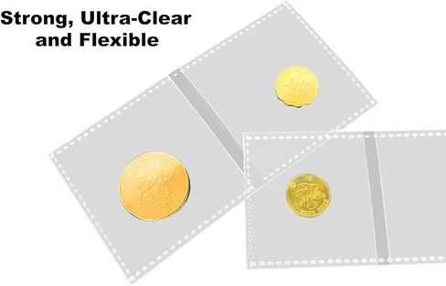 C.P.C (Coin Protect Cover) Double Pocket Safety Coin Flips (2½" x 2½", 50 Flips) for Long Term Coin Storage in Kuwait