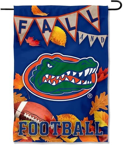 College Flags & Banners Co. Florida Gators Fall Leaves Football Season Garden Yard Flag in Saudi Arabia
